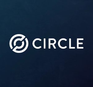 Circle logo in white on a dark blue background with a thin vertical purple line.