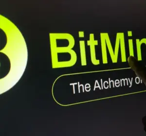 BitMine logo displayed on a dark digital screen