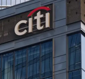 Citi logo displayed on the exterior of an office building