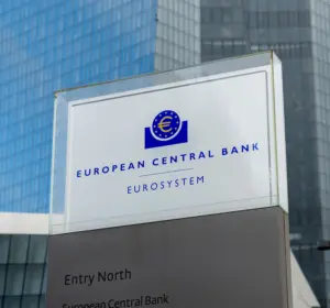 European Central Bank sign outside the ECB headquarters